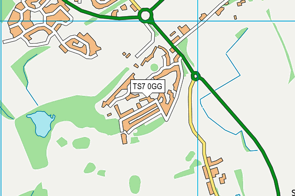 TS7 0GG map - OS VectorMap District (Ordnance Survey)