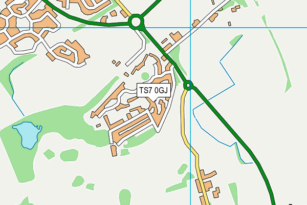 TS7 0GJ map - OS VectorMap District (Ordnance Survey)