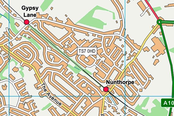 TS7 0HD map - OS VectorMap District (Ordnance Survey)