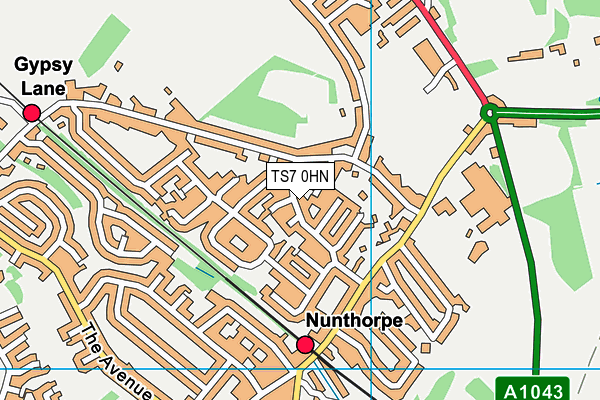 TS7 0HN map - OS VectorMap District (Ordnance Survey)