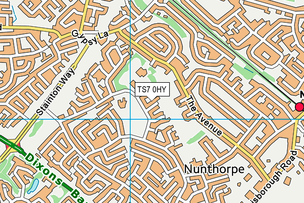 TS7 0HY map - OS VectorMap District (Ordnance Survey)