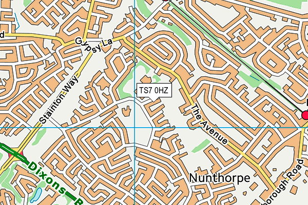 TS7 0HZ map - OS VectorMap District (Ordnance Survey)