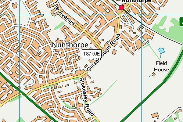 TS7 0JE map - OS VectorMap District (Ordnance Survey)