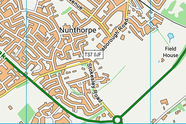 TS7 0JF map - OS VectorMap District (Ordnance Survey)
