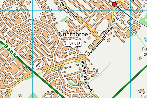 TS7 0JJ map - OS VectorMap District (Ordnance Survey)