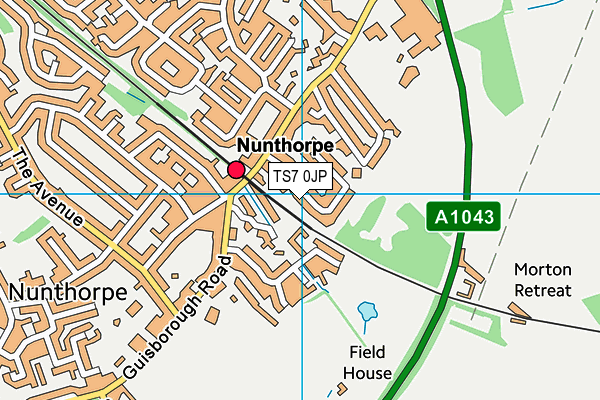 Map of NUNTHORPE NURSERIES GROUP LTD at district scale