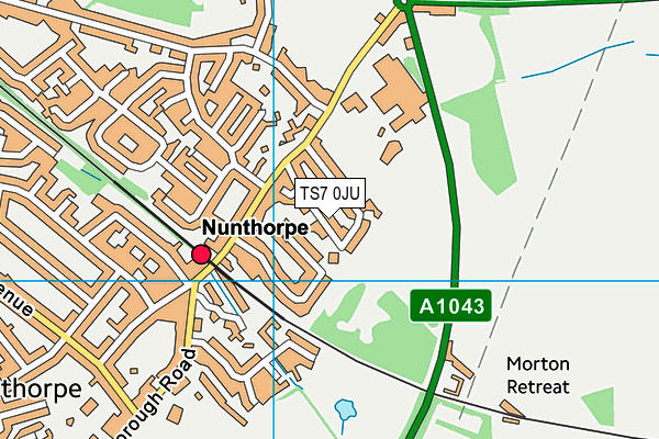 TS7 0JU map - OS VectorMap District (Ordnance Survey)