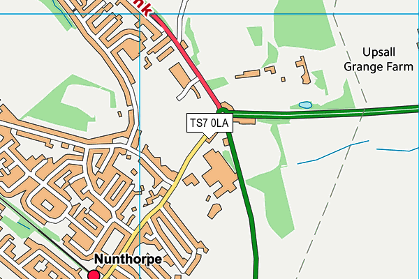 Nunthorpe Academy map (TS7 0LA) - OS VectorMap District (Ordnance Survey)