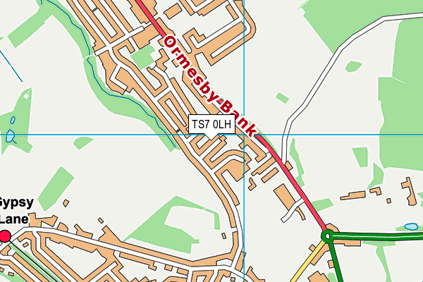 TS7 0LH map - OS VectorMap District (Ordnance Survey)