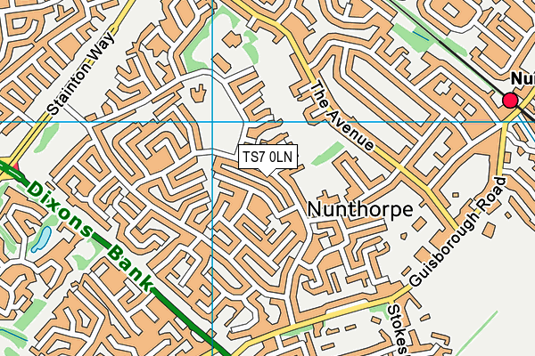 TS7 0LN map - OS VectorMap District (Ordnance Survey)