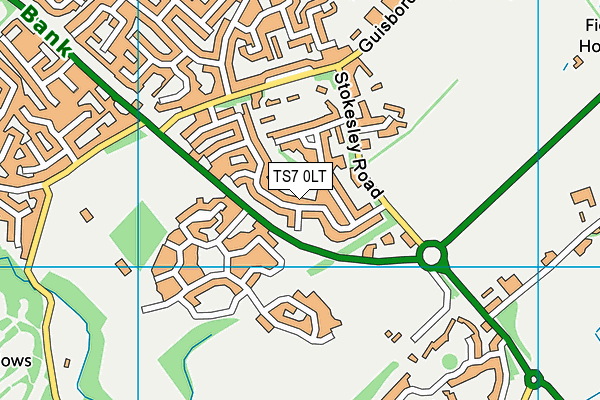 TS7 0LT map - OS VectorMap District (Ordnance Survey)