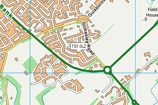 TS7 0LZ map - OS VectorMap District (Ordnance Survey)