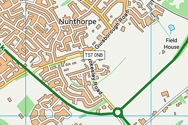 TS7 0NB map - OS VectorMap District (Ordnance Survey)