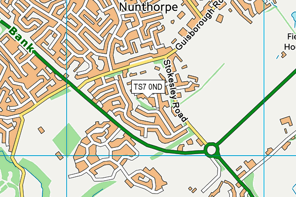 TS7 0ND map - OS VectorMap District (Ordnance Survey)