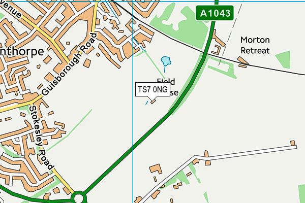 TS7 0NG map - OS VectorMap District (Ordnance Survey)