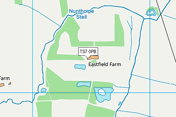 TS7 0PB map - OS VectorMap District (Ordnance Survey)