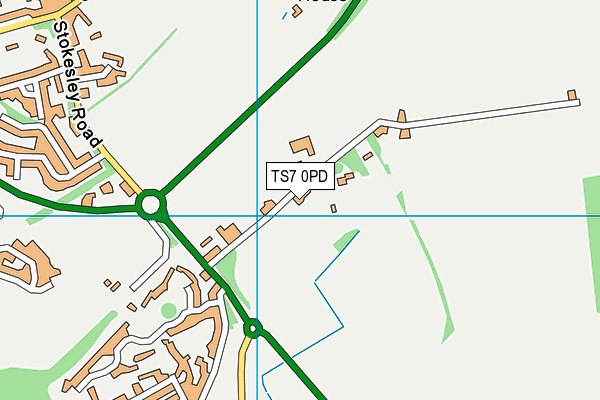 TS7 0PD map - OS VectorMap District (Ordnance Survey)