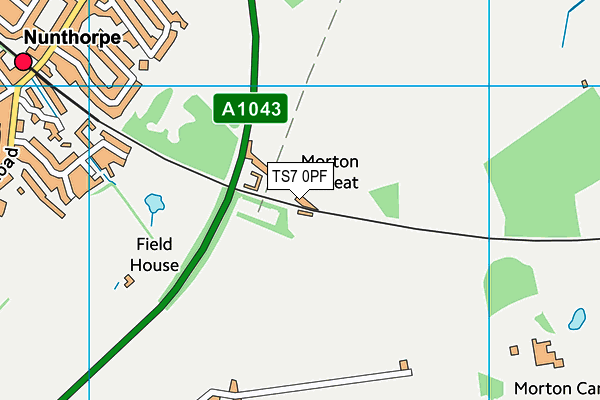 TS7 0PF map - OS VectorMap District (Ordnance Survey)