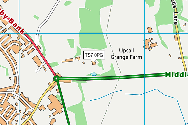 TS7 0PG map - OS VectorMap District (Ordnance Survey)