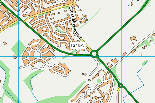 TS7 0PJ map - OS VectorMap District (Ordnance Survey)
