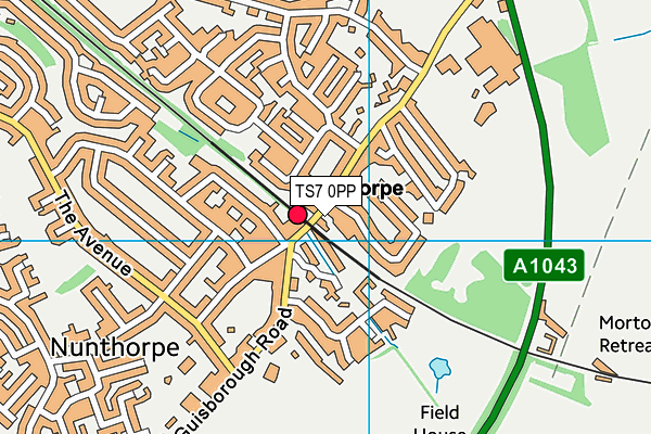 TS7 0PP map - OS VectorMap District (Ordnance Survey)