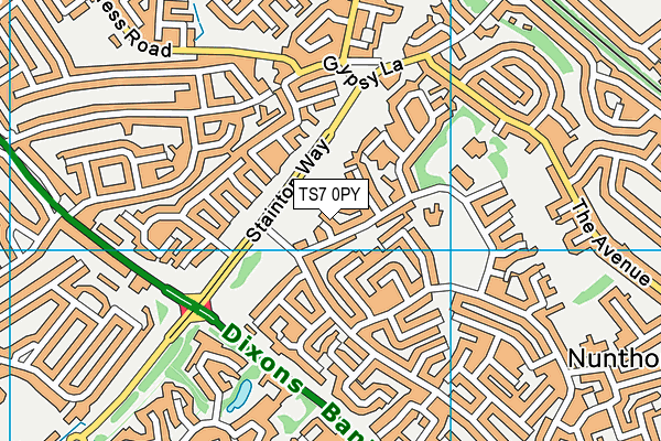 TS7 0PY map - OS VectorMap District (Ordnance Survey)