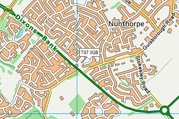 TS7 0QB map - OS VectorMap District (Ordnance Survey)