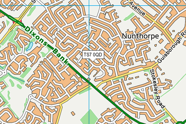 TS7 0QD map - OS VectorMap District (Ordnance Survey)