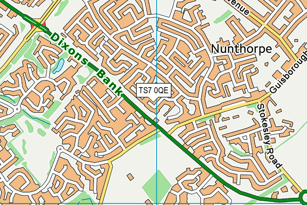 TS7 0QE map - OS VectorMap District (Ordnance Survey)