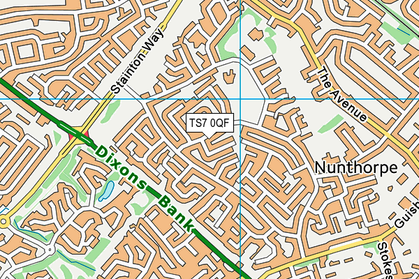 TS7 0QF map - OS VectorMap District (Ordnance Survey)