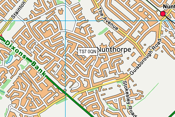 TS7 0QN map - OS VectorMap District (Ordnance Survey)
