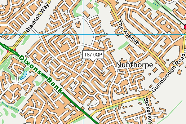 TS7 0QP map - OS VectorMap District (Ordnance Survey)