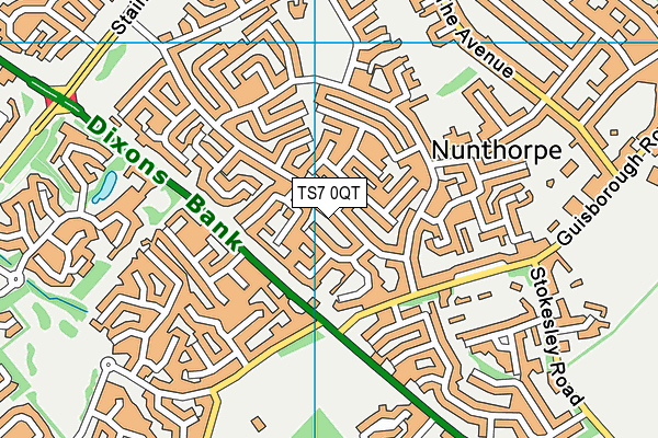 TS7 0QT map - OS VectorMap District (Ordnance Survey)