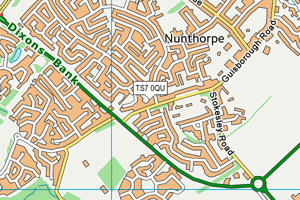 TS7 0QU map - OS VectorMap District (Ordnance Survey)