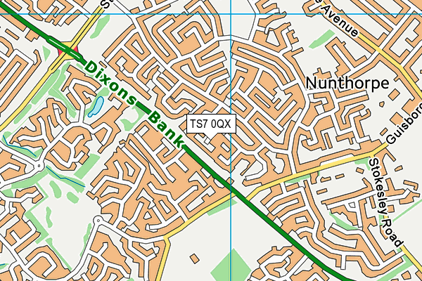 TS7 0QX map - OS VectorMap District (Ordnance Survey)