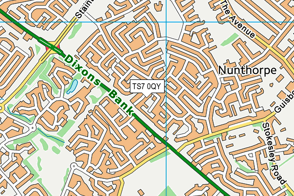 TS7 0QY map - OS VectorMap District (Ordnance Survey)