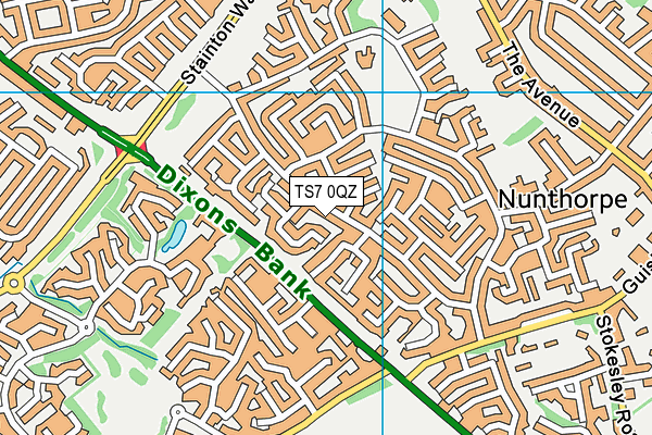 TS7 0QZ map - OS VectorMap District (Ordnance Survey)