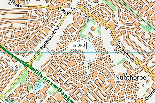 TS7 0RD map - OS VectorMap District (Ordnance Survey)