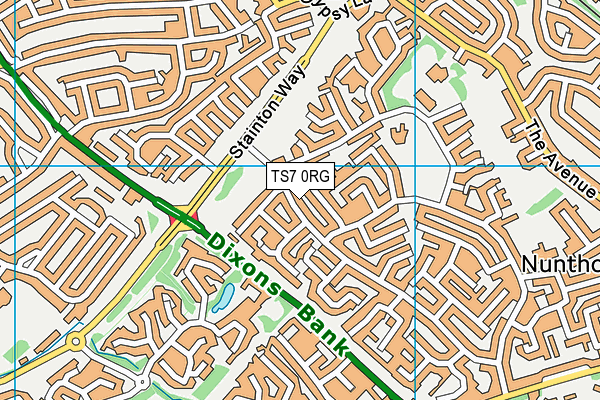 TS7 0RG map - OS VectorMap District (Ordnance Survey)
