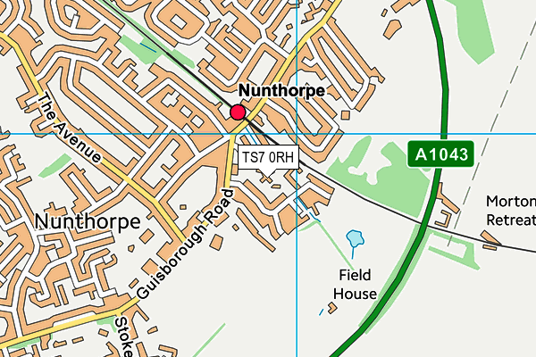 TS7 0RH map - OS VectorMap District (Ordnance Survey)