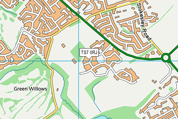 TS7 0RJ map - OS VectorMap District (Ordnance Survey)