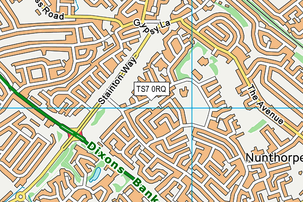 TS7 0RQ map - OS VectorMap District (Ordnance Survey)