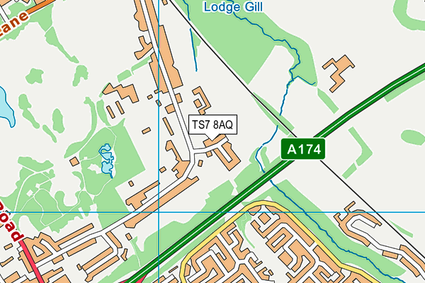 TS7 8AQ map - OS VectorMap District (Ordnance Survey)