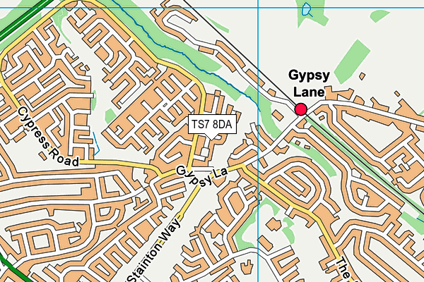 TS7 8DA map - OS VectorMap District (Ordnance Survey)