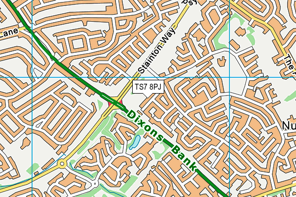 TS7 8PJ map - OS VectorMap District (Ordnance Survey)