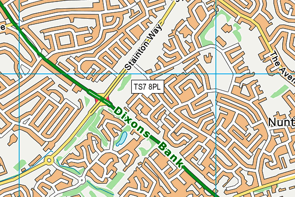 TS7 8PL map - OS VectorMap District (Ordnance Survey)