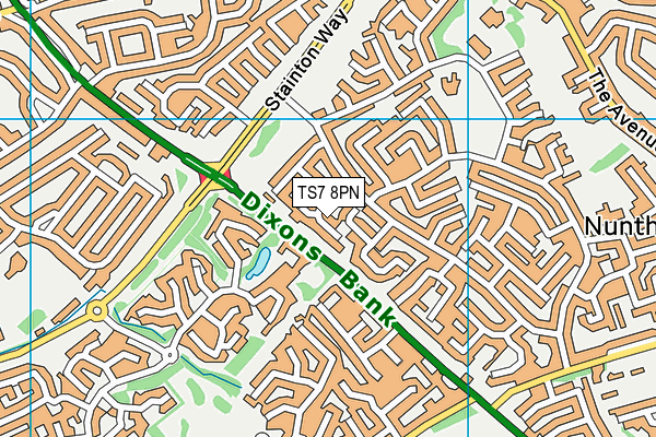 TS7 8PN map - OS VectorMap District (Ordnance Survey)