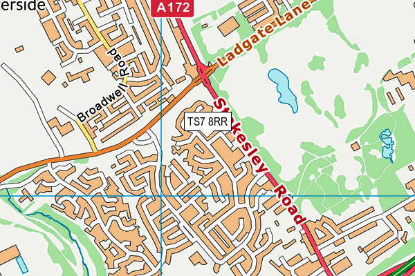 TS7 8RR map - OS VectorMap District (Ordnance Survey)