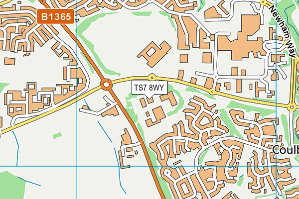 TS7 8WY map - OS VectorMap District (Ordnance Survey)