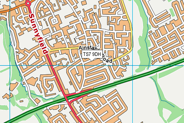 TS7 9DH map - OS VectorMap District (Ordnance Survey)